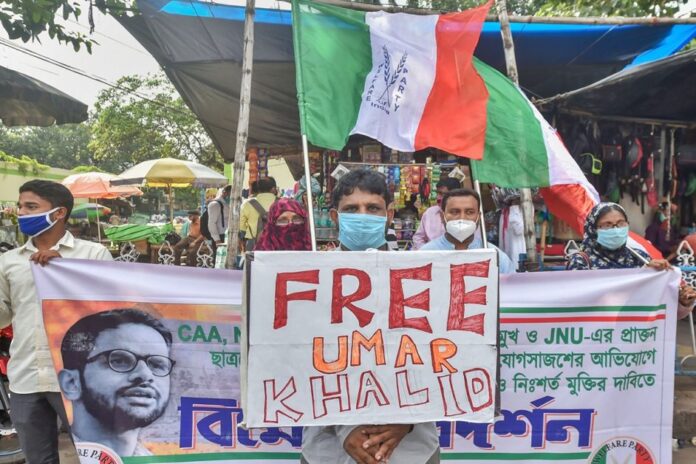 Activists of Welfare Party of India demand release of Umar Khalid