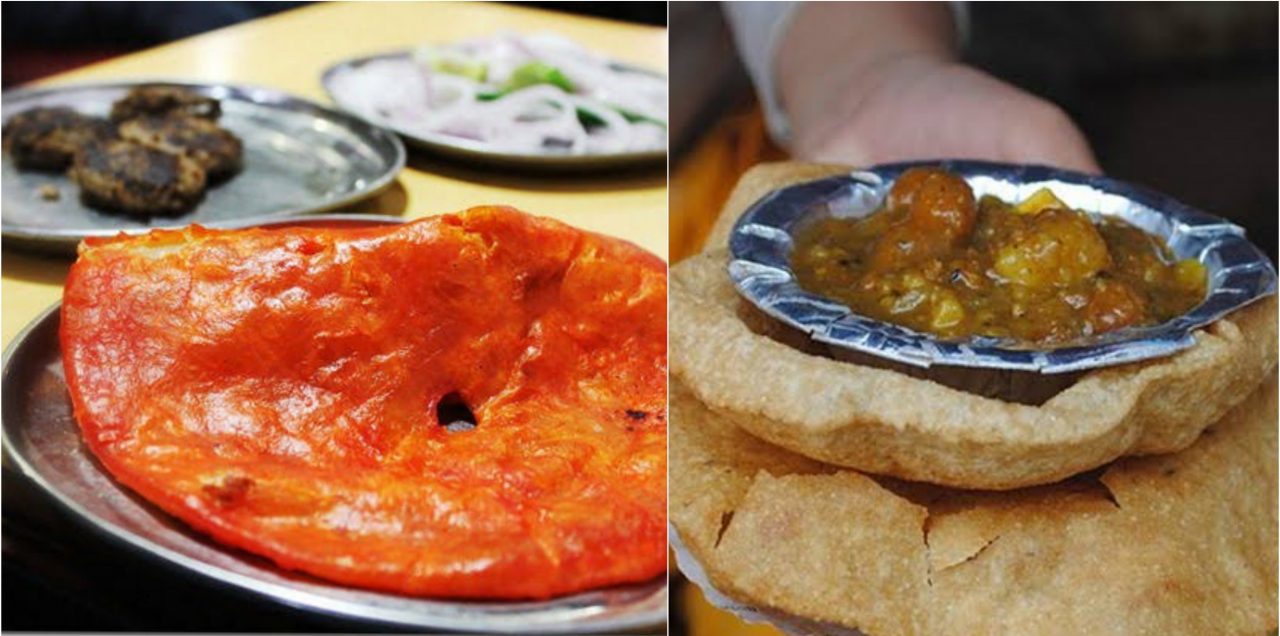 लखनऊ का मशहूर sheermal kebab; वाराणसी की मशहूर kachauri sabzi: