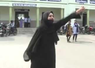 Karnataka Hijab Row: केसरी गमछा पहने लड़कों के सामने बुरखा पहनी अकेली लड़की बोली, "मैं घबरा नहीं रही थी"